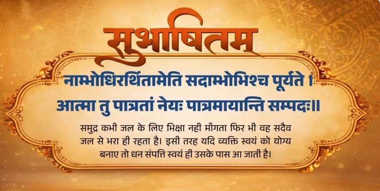 प्रधानमंत्री ने आत्मनिर्भरता पर बल देते हुए संस्कृत सुभाषितम साझा किया