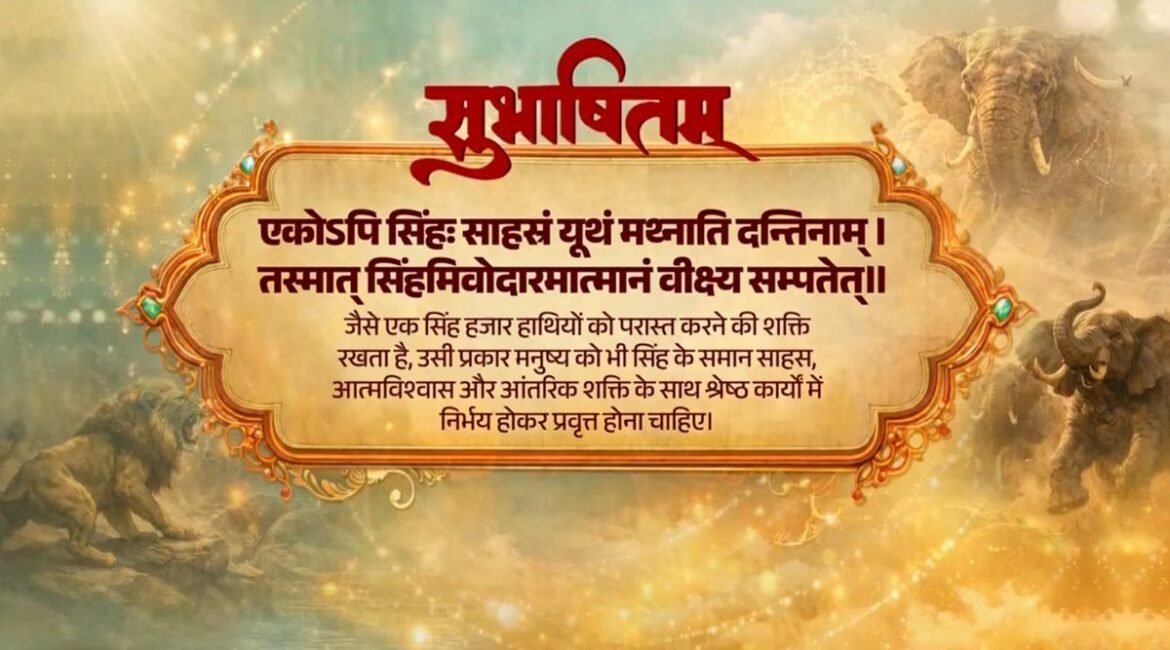 प्रधानमंत्री ने चुनौतियों पर नियंत्रण रखने के लिए साहस और इच्छाशक्ति की शक्ति के भाव से परिपूर्ण एक संस्कृत सुभाषित का पाठ साझा