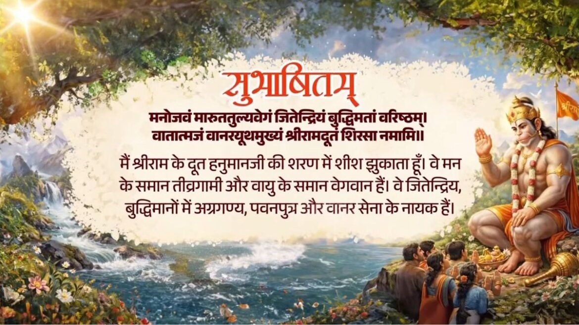 प्रधानमंत्री ने संस्कृत सुभाषितम् साझा करते हुए भगवान हनुमान जी से प्रार्थना की