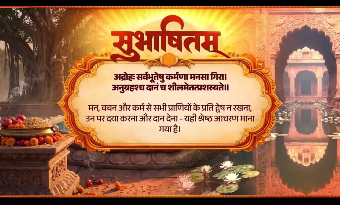 प्रधानमंत्री ने निस्वार्थ सेवा और करुणा की भावना को दर्शाने वाला एक संस्कृत सुभाषितम् साझा किया