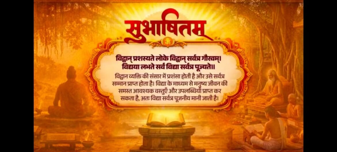 प्रधानमंत्री ने संस्कृत का सुभाषितम साझा करते हुए इस बात पर जोर दिया कि ज्ञान के माध्यम से ही सर्वोच्च लक्ष्यों को प्राप्त किया जा सकता है