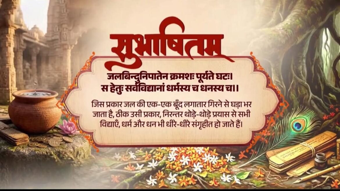 प्रधानमंत्री ने अनवरत प्रयासों के महत्व पर जोर देते हुए एक संस्कृत सुभाषितम साझा किया