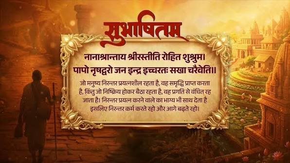 प्रधानमंत्री ने संस्कृत के सुभाषितम साझा करते हुए इस बात पर जोर दिया कि निरंतर प्रयास ही सफलता की असली कुंजी है