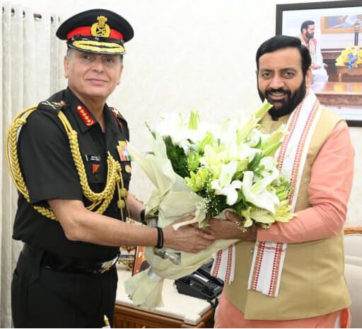 सेना प्रमुख जनरल धीरज सेठ ने हरियाणा के मुख्यमंत्री से की मुलाकात, सिविल-मिलिट्री समन्वय और पूर्व सैनिकों के कल्याण पर हुई चर्चा