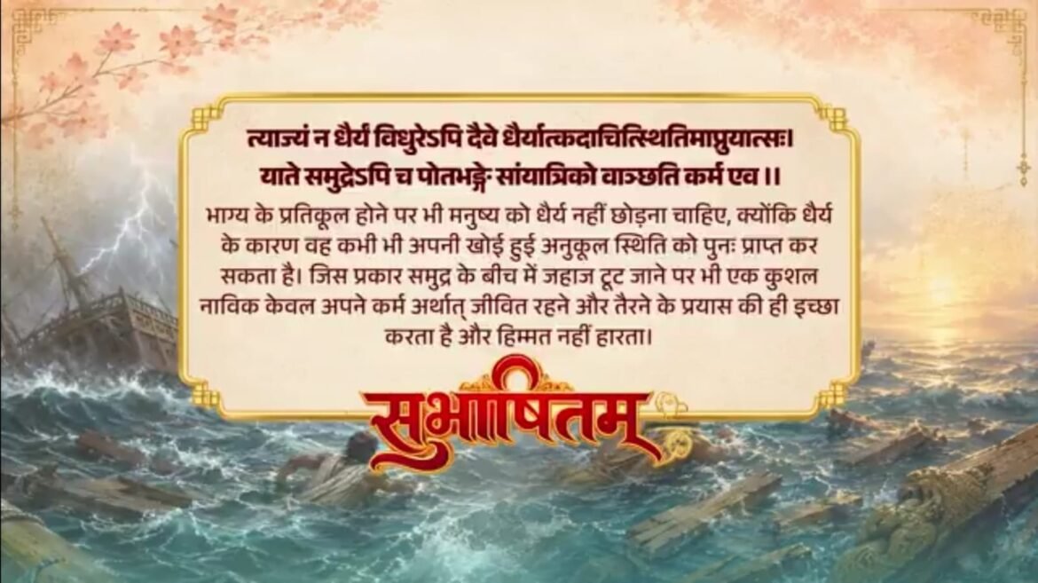 प्रधानमंत्री ने साहस और धैर्य के महत्व को दर्शाने वाला संस्कृत सुभाषितम् साझा किया