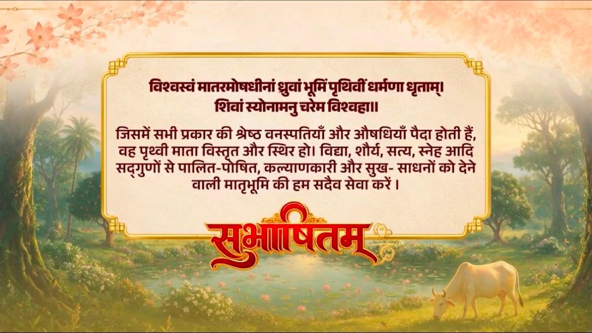 प्रधानमंत्री ने पृथ्वी को समस्त जीवन की पालन-पोषण करने वाली माता के रूप में मान्यता देने वाले संस्कृत सुभाषितम् को साझा किया