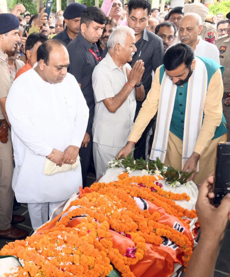 मुख्यमंत्री नायब सिंह सैनी ने वरिष्ठ प्रचारक एवं समाजसेवी जगदीश मित्तल के निधन पर जताया शोक