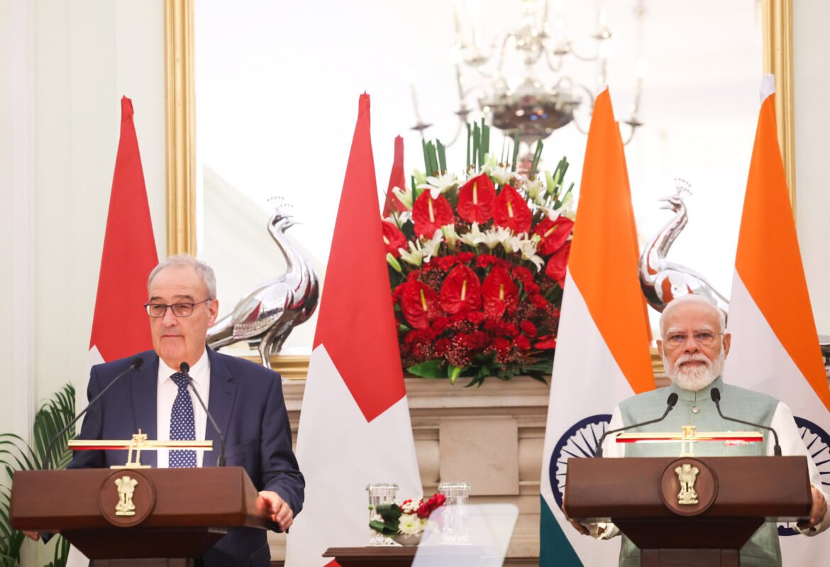 स्विट्जरलैंड के राष्ट्रपति के साथ संयुक्त प्रेस वक्तव्य के दौरान प्रधानमंत्री का प्रेस वक्तव्य